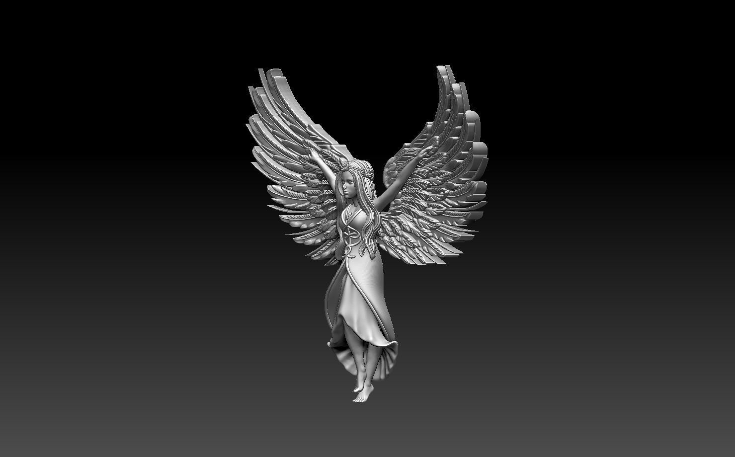 angel 3D print model_2