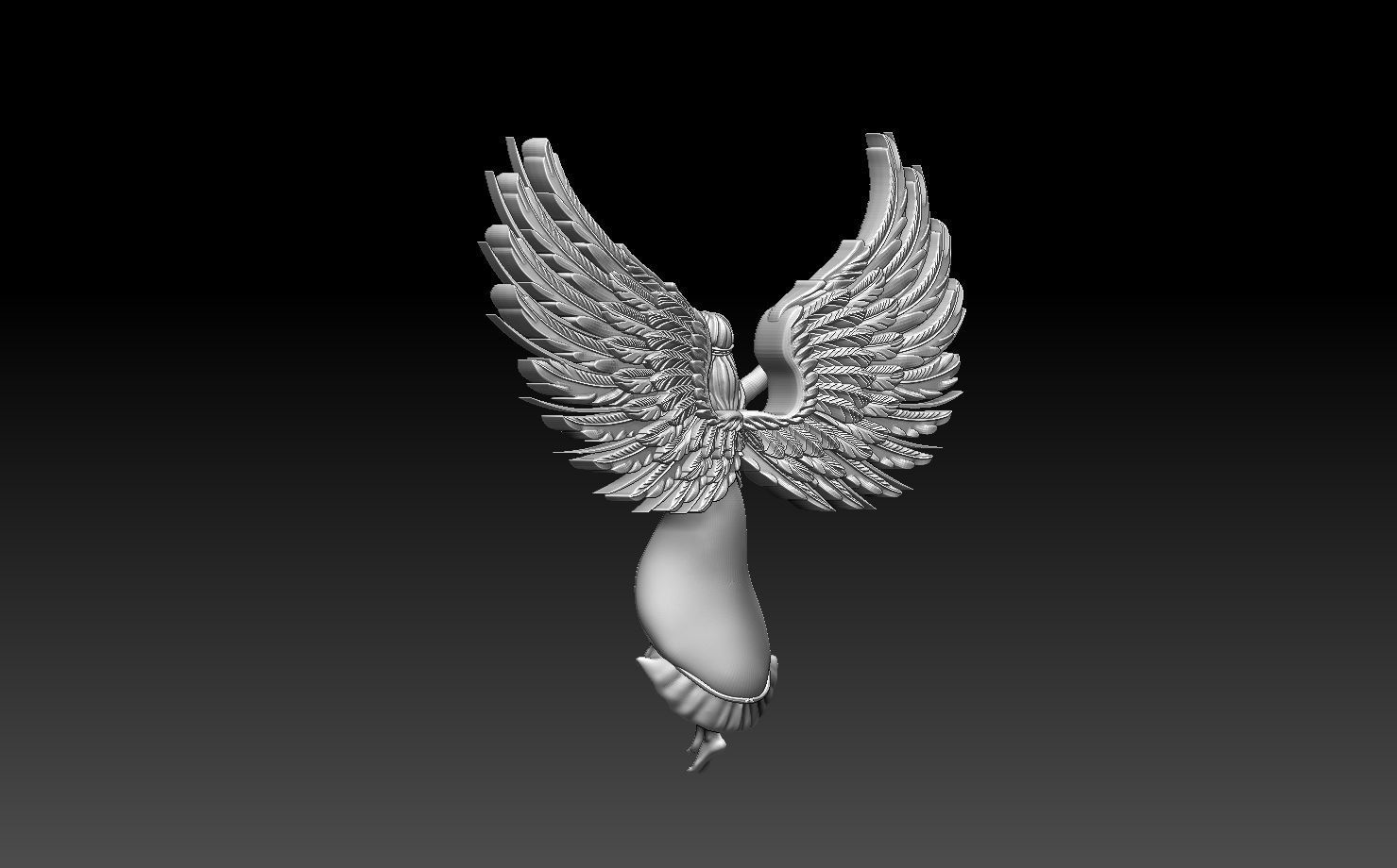 angel 3D print model_5