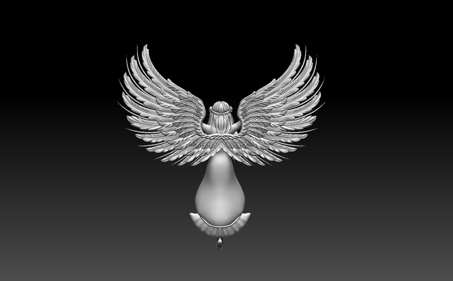 angel 3D print model_3