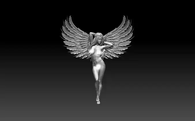 girl  wings 3D print model