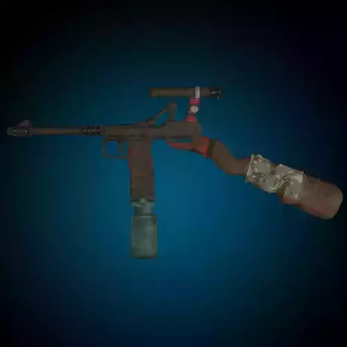 Stylized automatic pistol Free low-poly 3D model