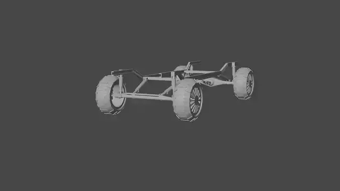 Casis 3d model wheeled vehicle