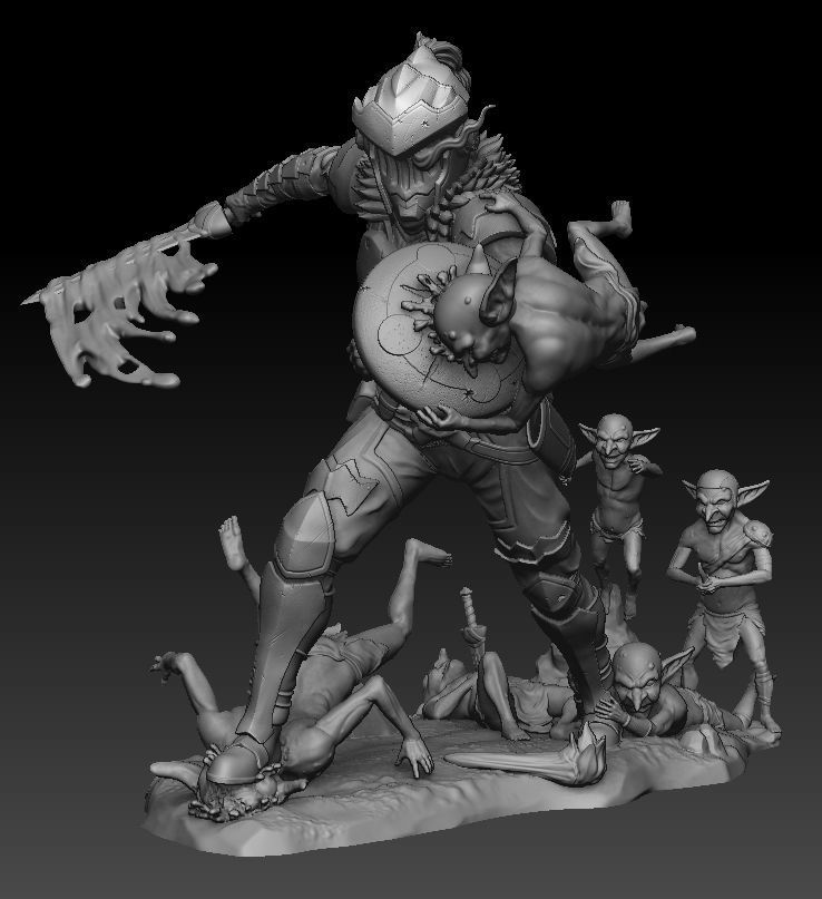 Goblin Slayer Diorama 3D model_1