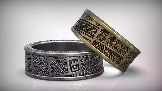 Samoan Maori Polynesian Amulet Pattern Ring 3D print model