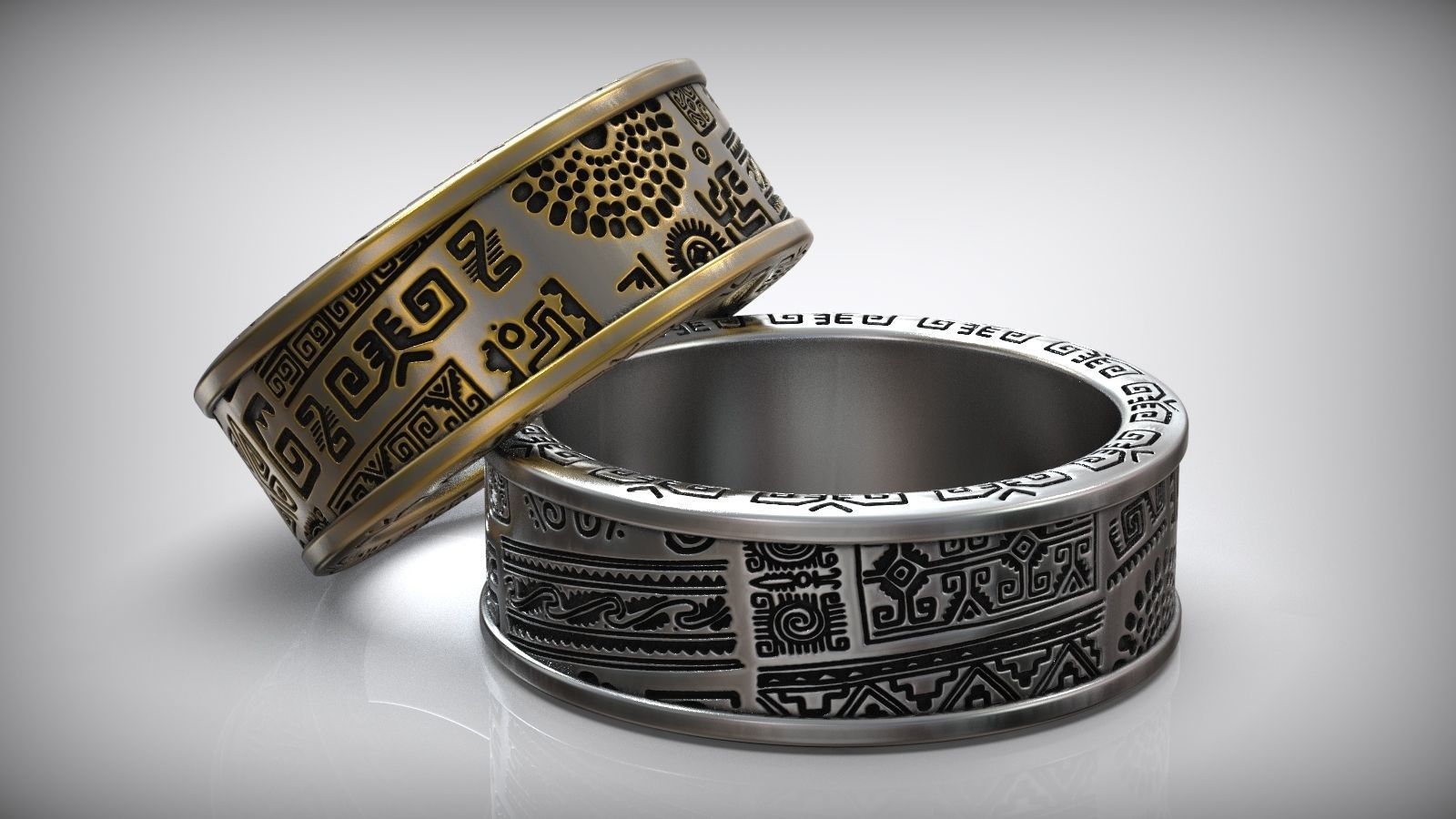 Samoan Maori Polynesian Amulet Pattern Ring 3D print model_2