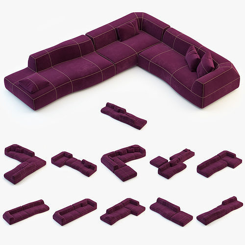 BB Italia Bend-Sofa 3D model