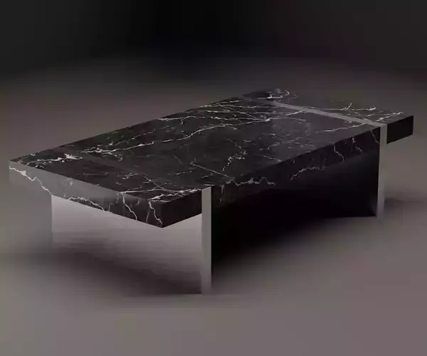 Coffee table marble chrome black or white