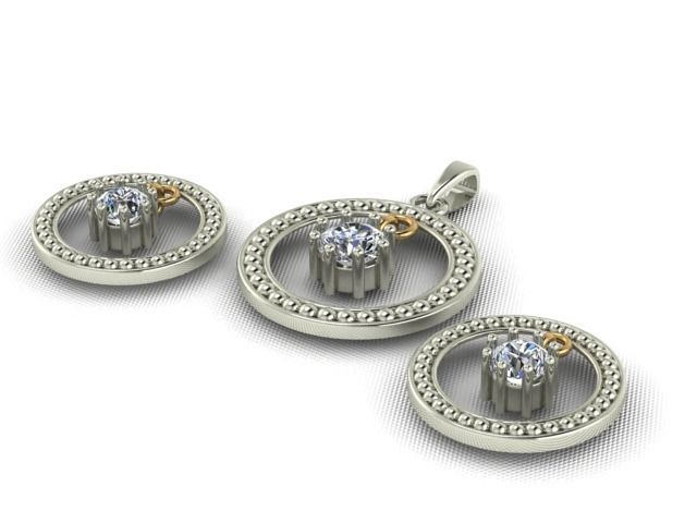 10 Pendants with Tops complete Locket set 3D print model_10