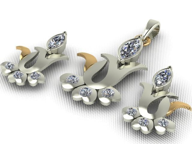 10 Pendants with Tops complete Locket set 3D print model_14