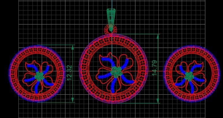 10 Pendants with Tops complete Locket set 3D print model_22