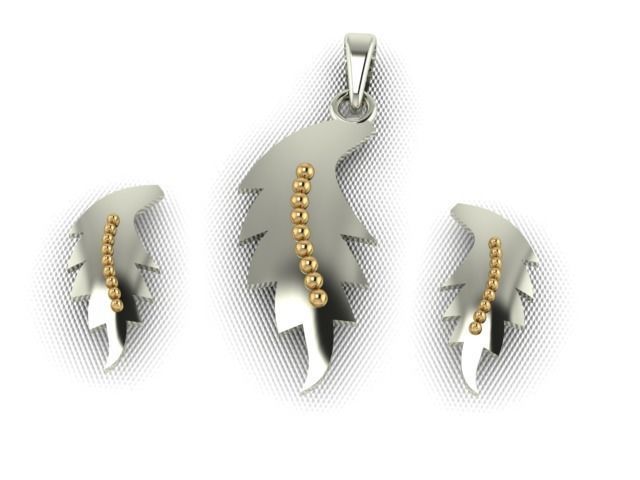 10 Pendants with Tops complete Locket set 3D print model_1