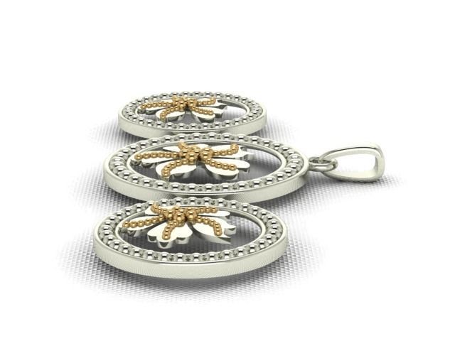 10 Pendants with Tops complete Locket set 3D print model_21