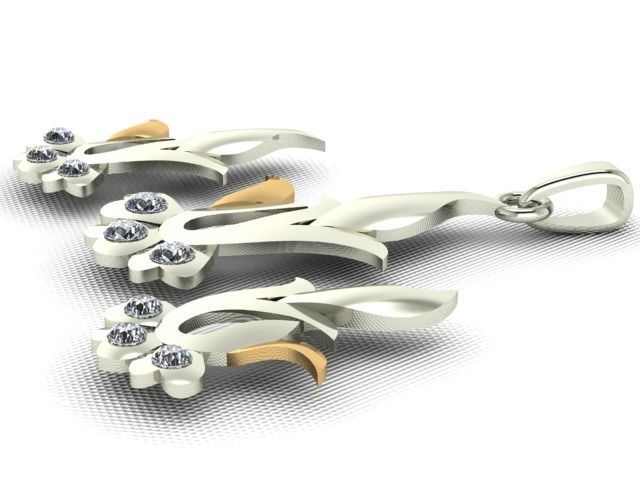 10 Pendants with Tops complete Locket set 3D print model_24