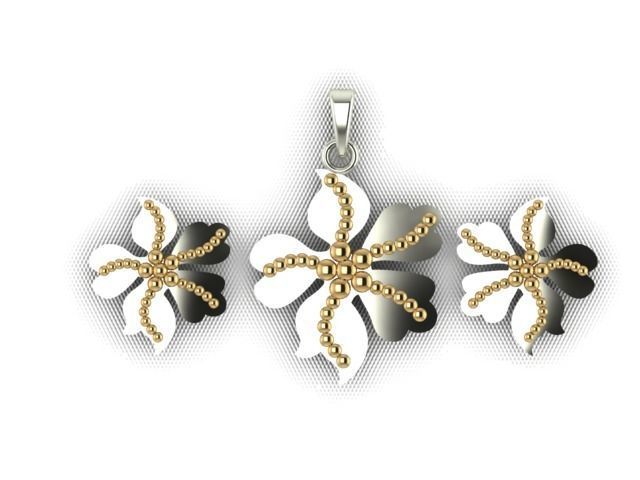 10 Pendants with Tops complete Locket set 3D print model_32