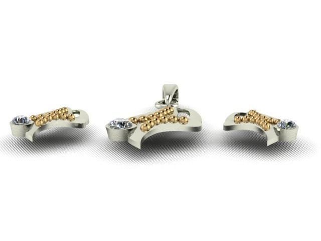 10 Pendants with Tops complete Locket set 3D print model_18