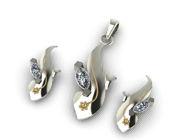 10 Pendants with Tops complete Locket set 3D print model_29