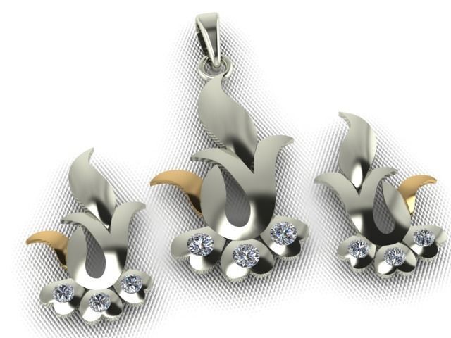 10 Pendants with Tops complete Locket set 3D print model_23