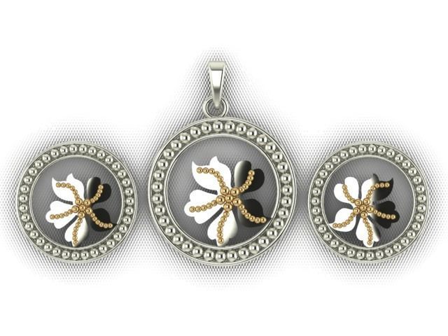 10 Pendants with Tops complete Locket set 3D print model_20