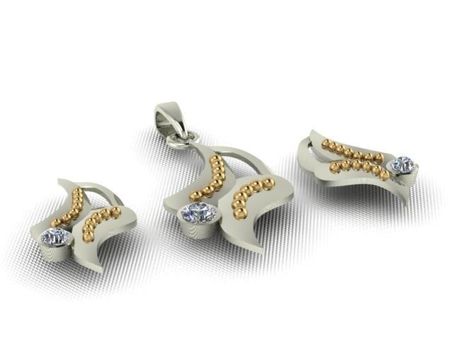 10 Pendants with Tops complete Locket set 3D print model_17