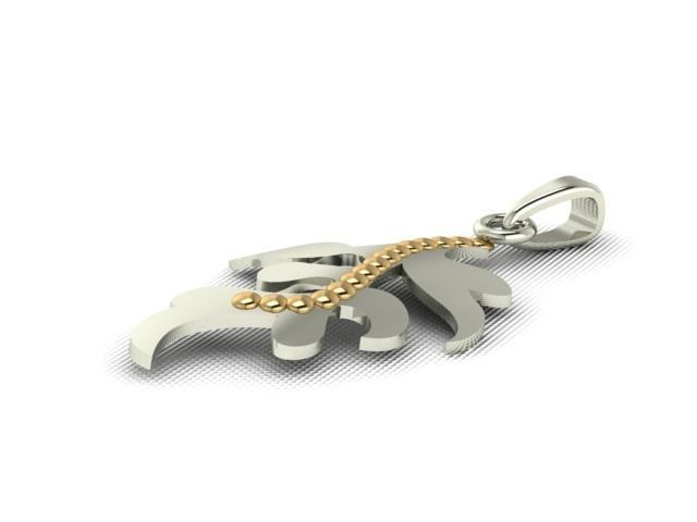 10 Pendants with Tops complete Locket set 3D print model_6