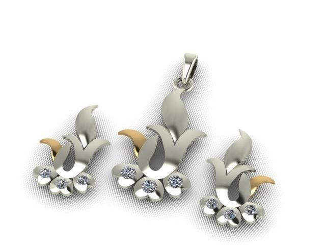 10 Pendants with Tops complete Locket set 3D print model_25