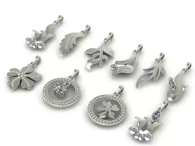 10 Pendants with Tops complete Locket set
