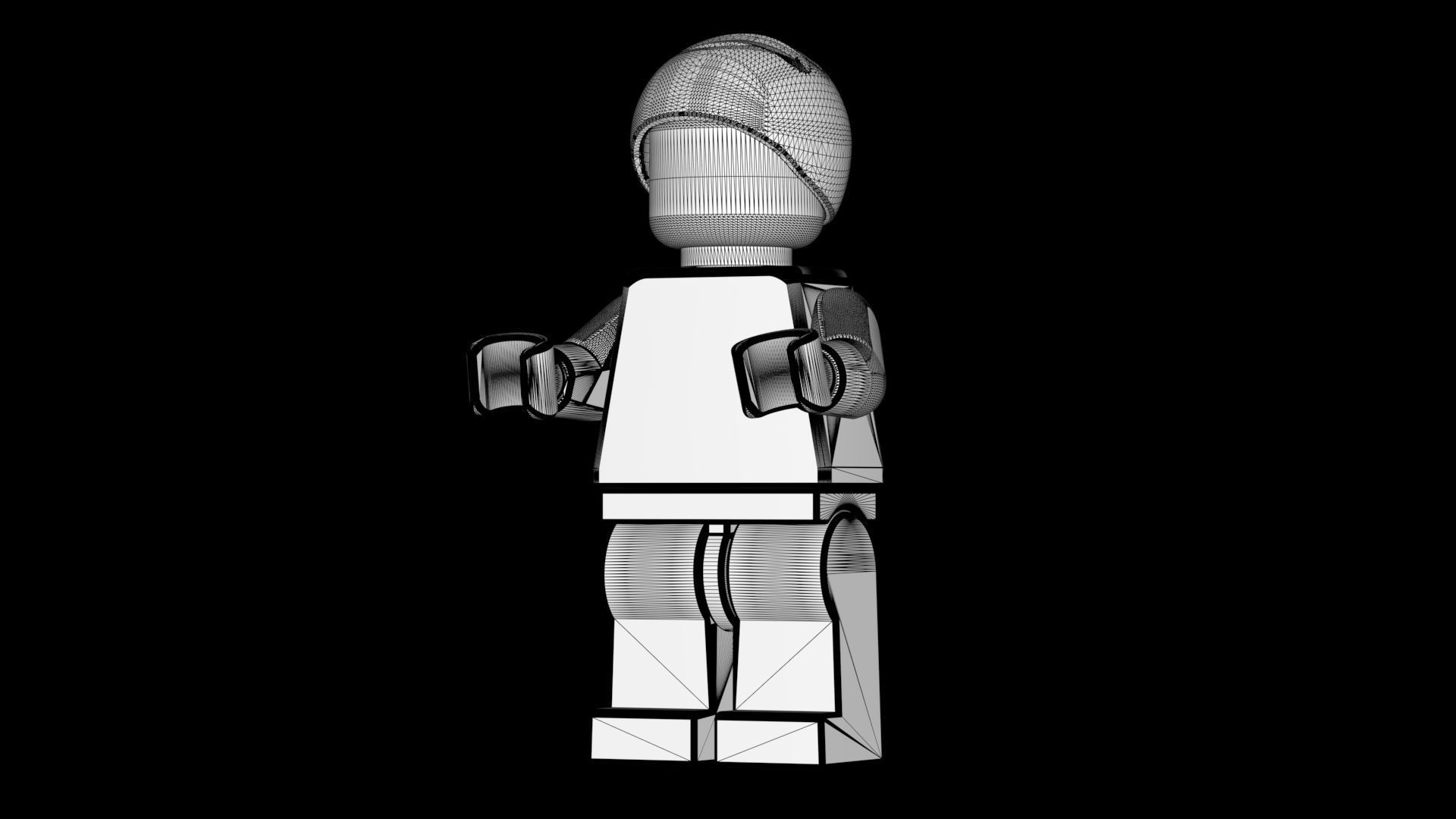 3D Lego Textured and Rigged Minifigure Low-poly 3D model_5