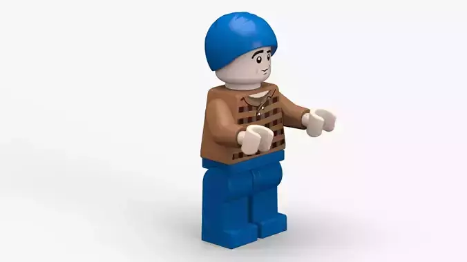 3D Lego Textured and Rigged Minifigure