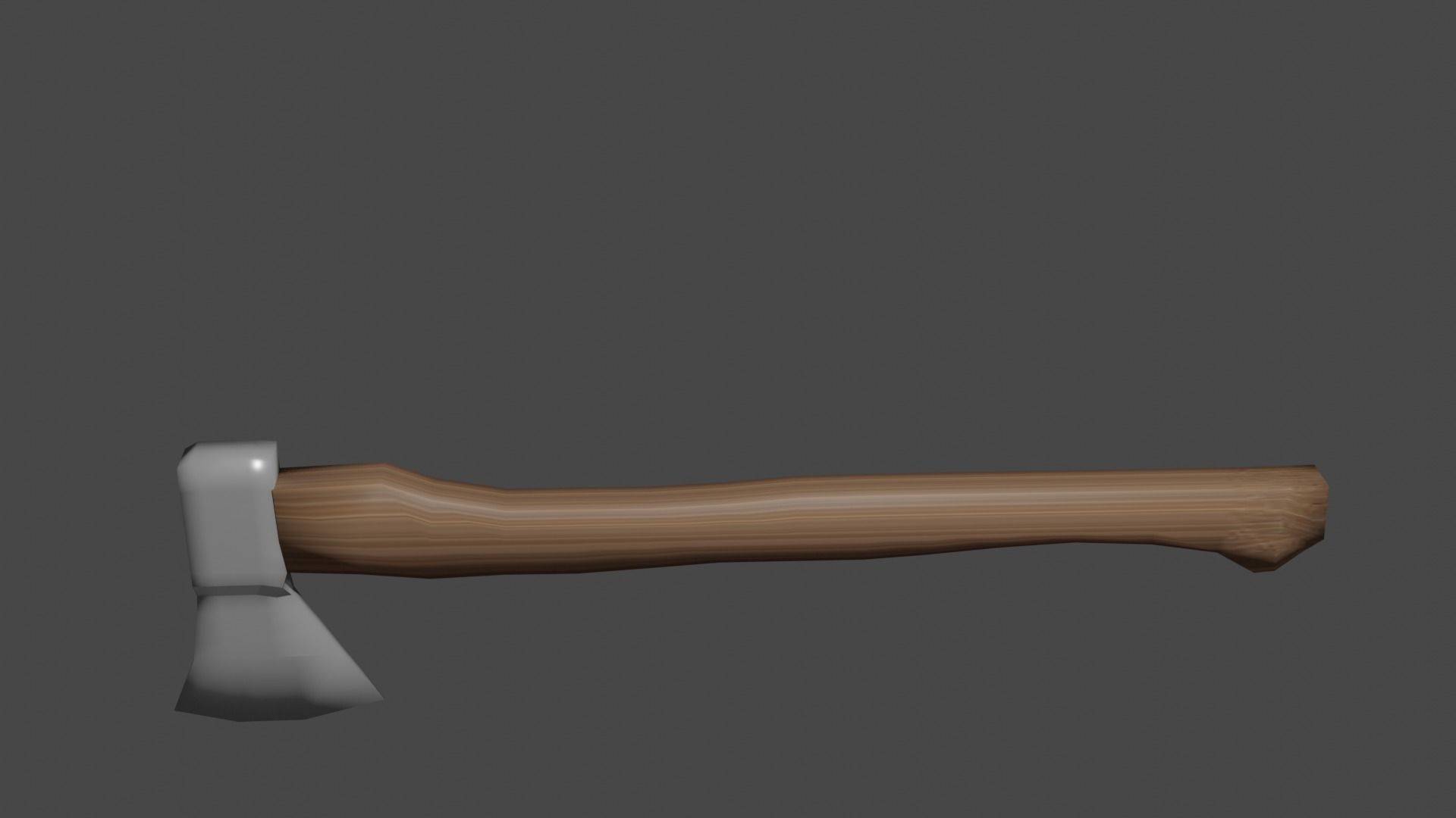 axe for wood Free low-poly 3D model_2