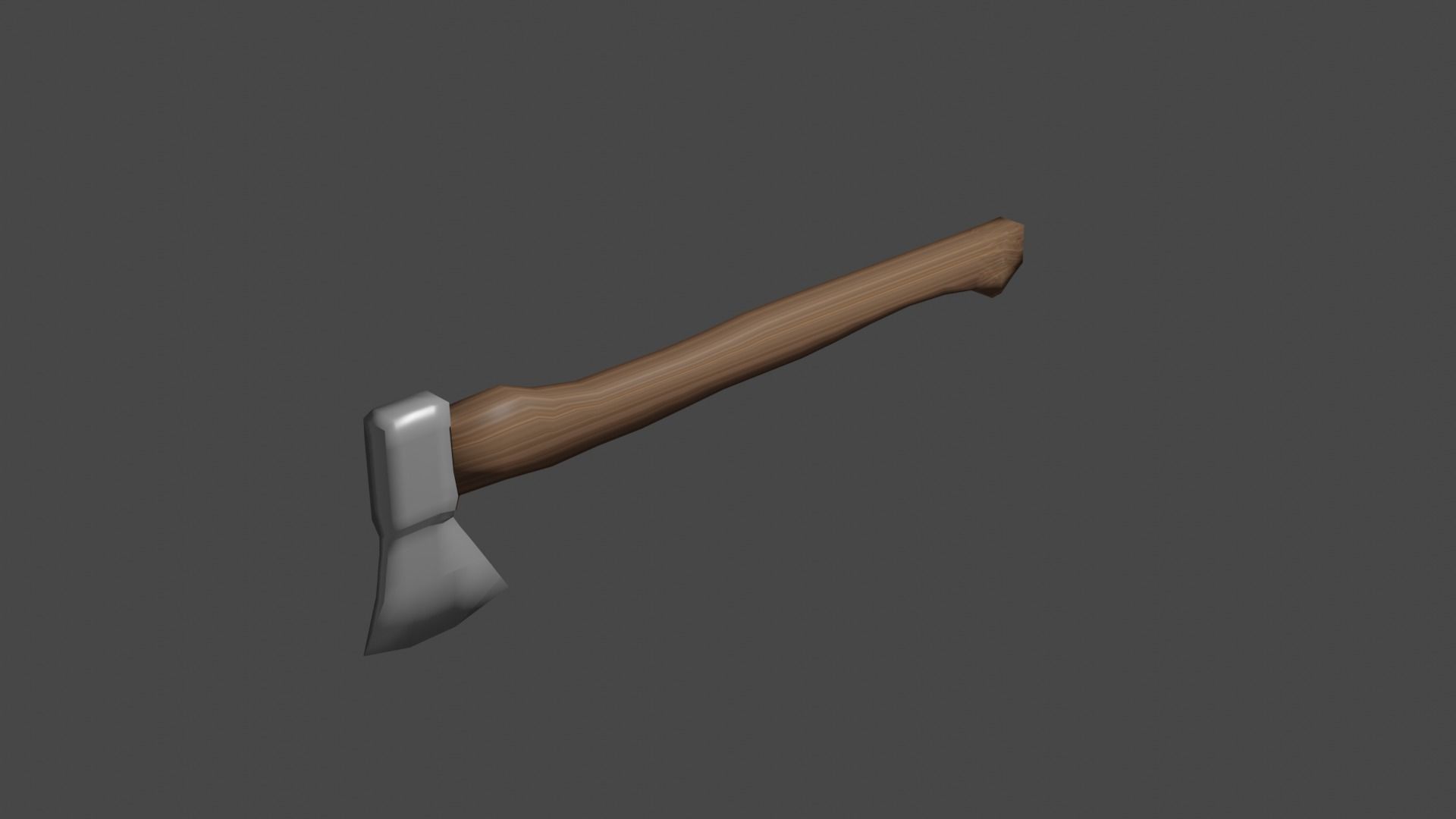 axe for wood Free low-poly 3D model_1