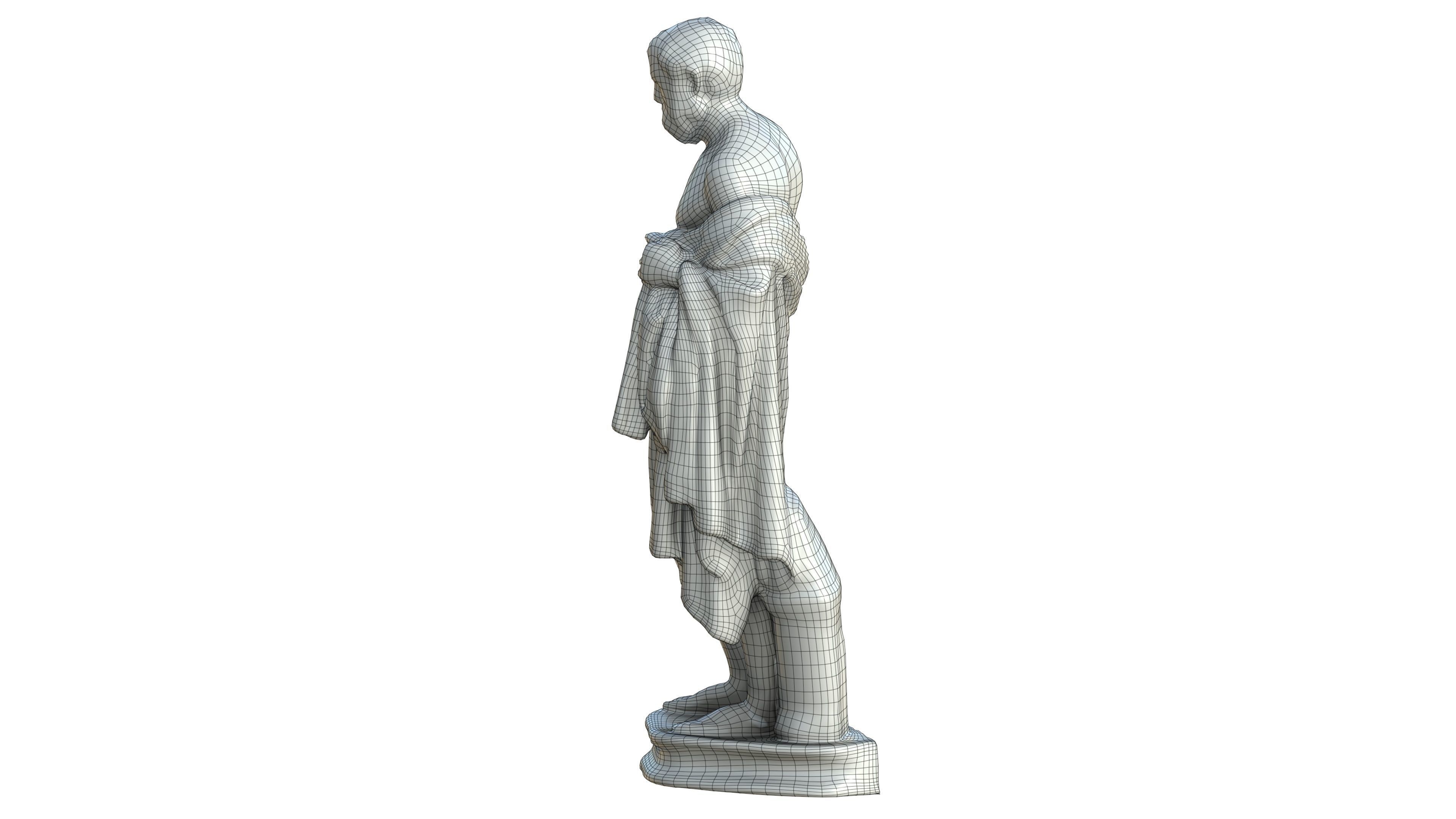 Statue 09 Low-poly 3D model_33