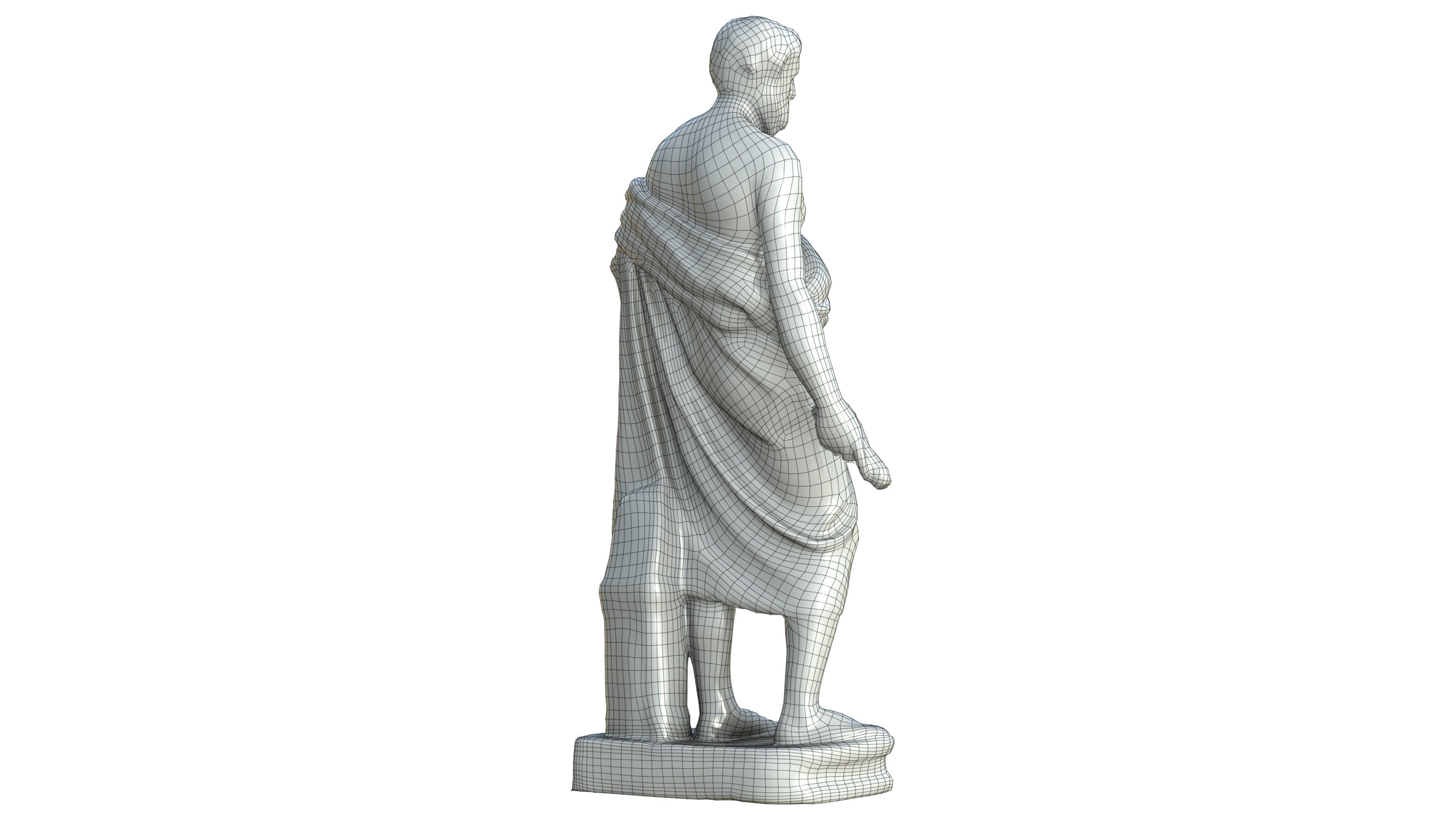Statue 09 Low-poly 3D model_27