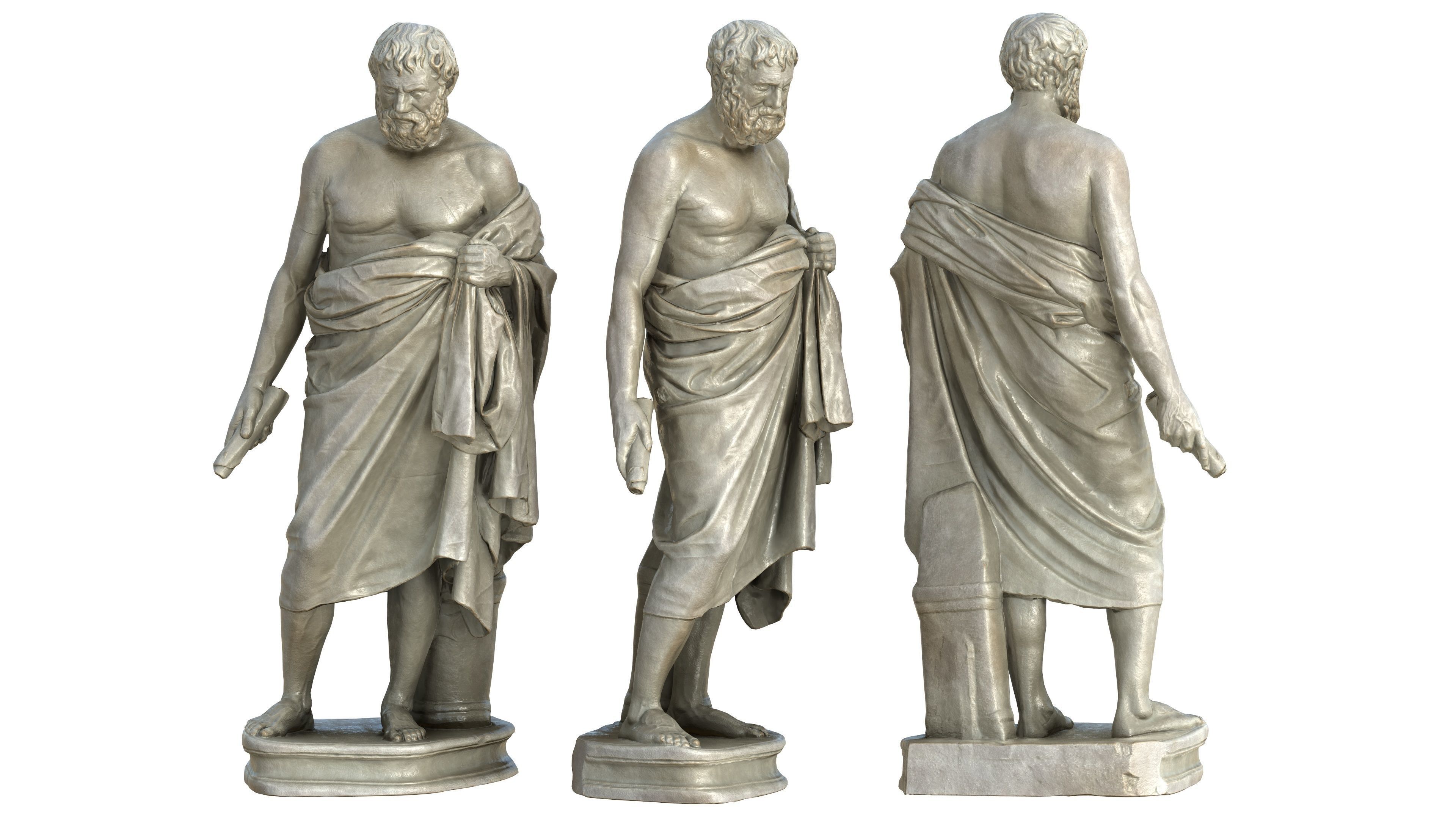 Statue 09 Low-poly 3D model_1