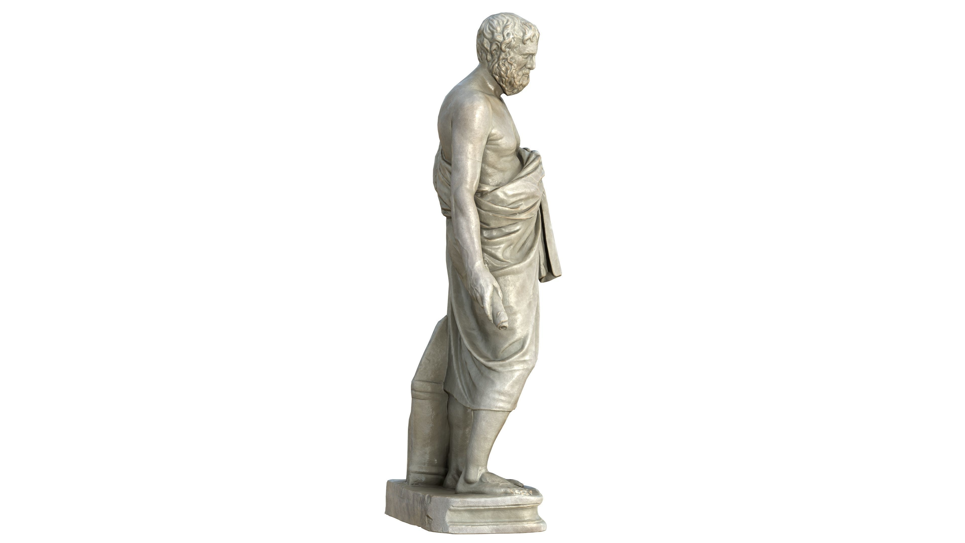Statue 09 Low-poly 3D model_9