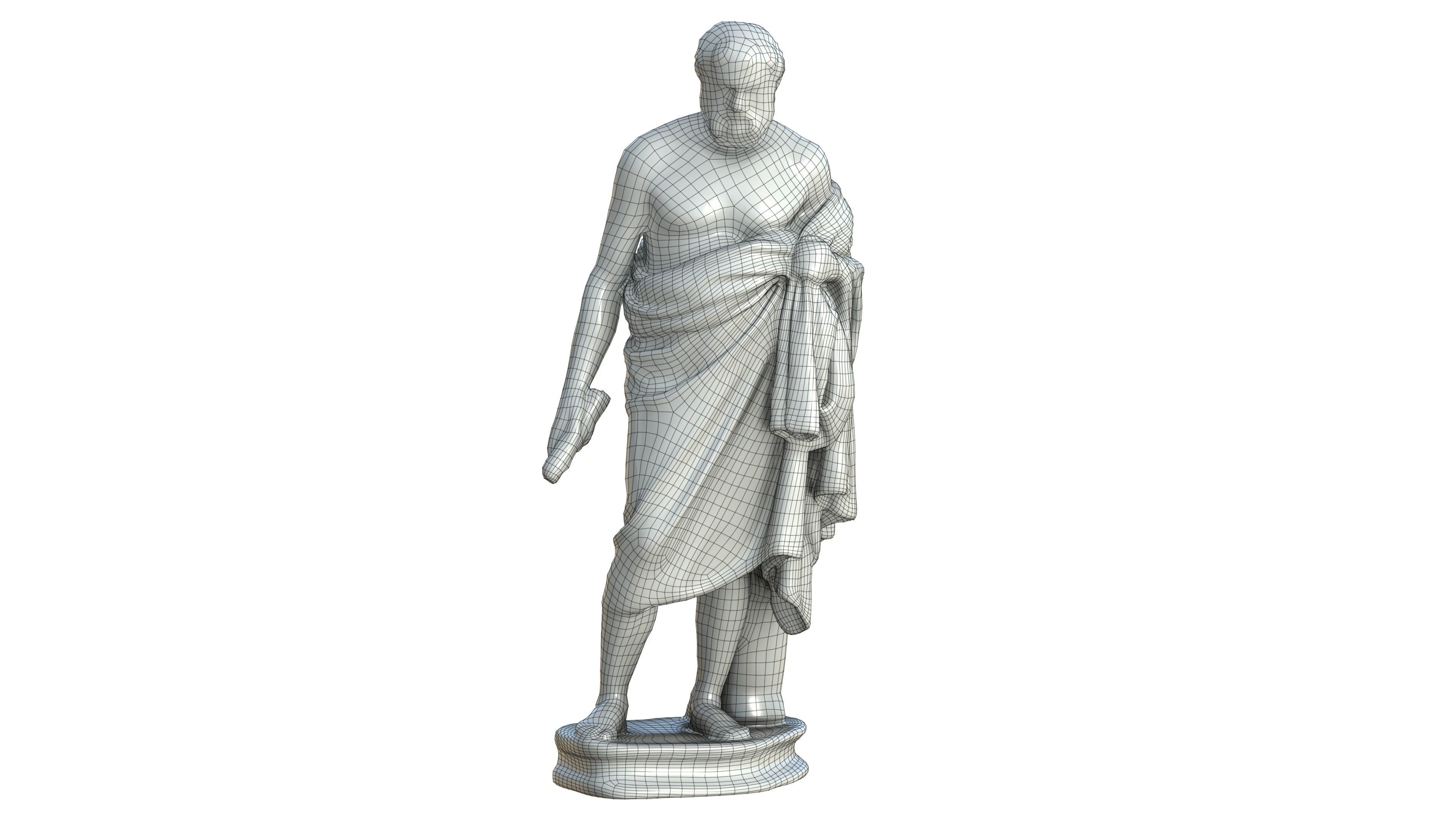 Statue 09 Low-poly 3D model_22