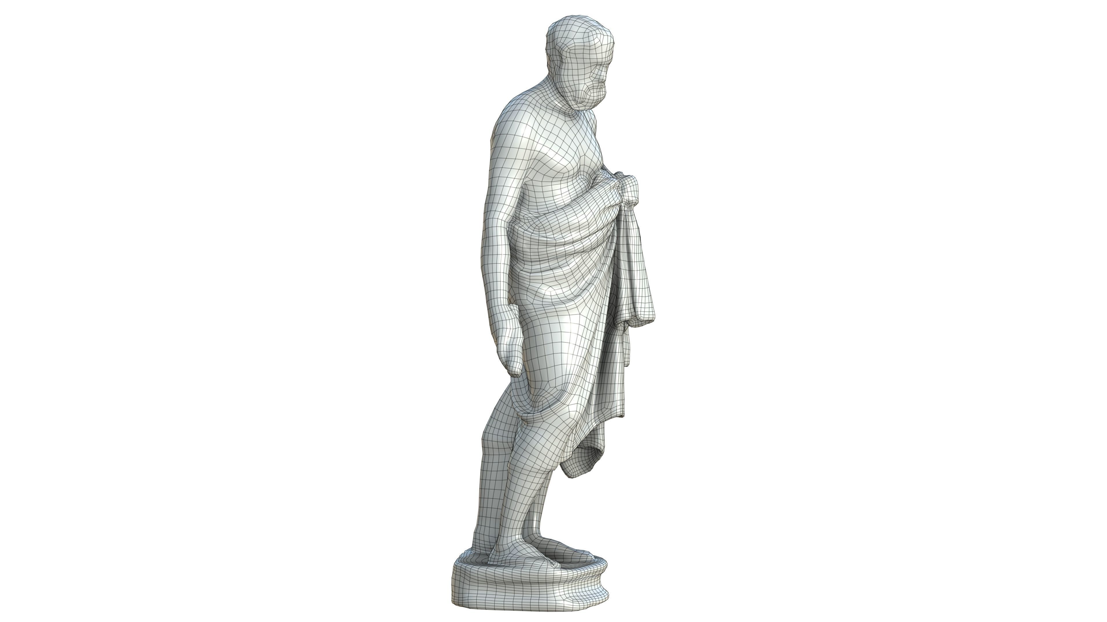 Statue 09 Low-poly 3D model_24