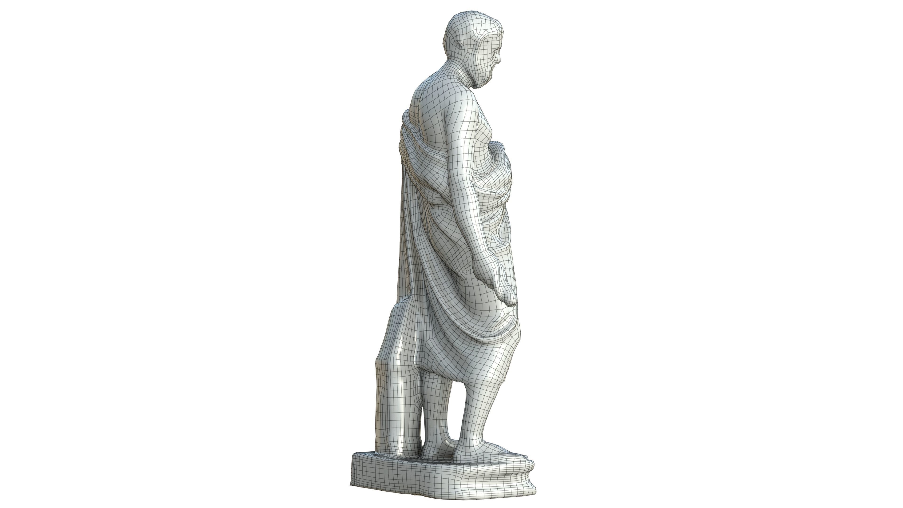 Statue 09 Low-poly 3D model_26