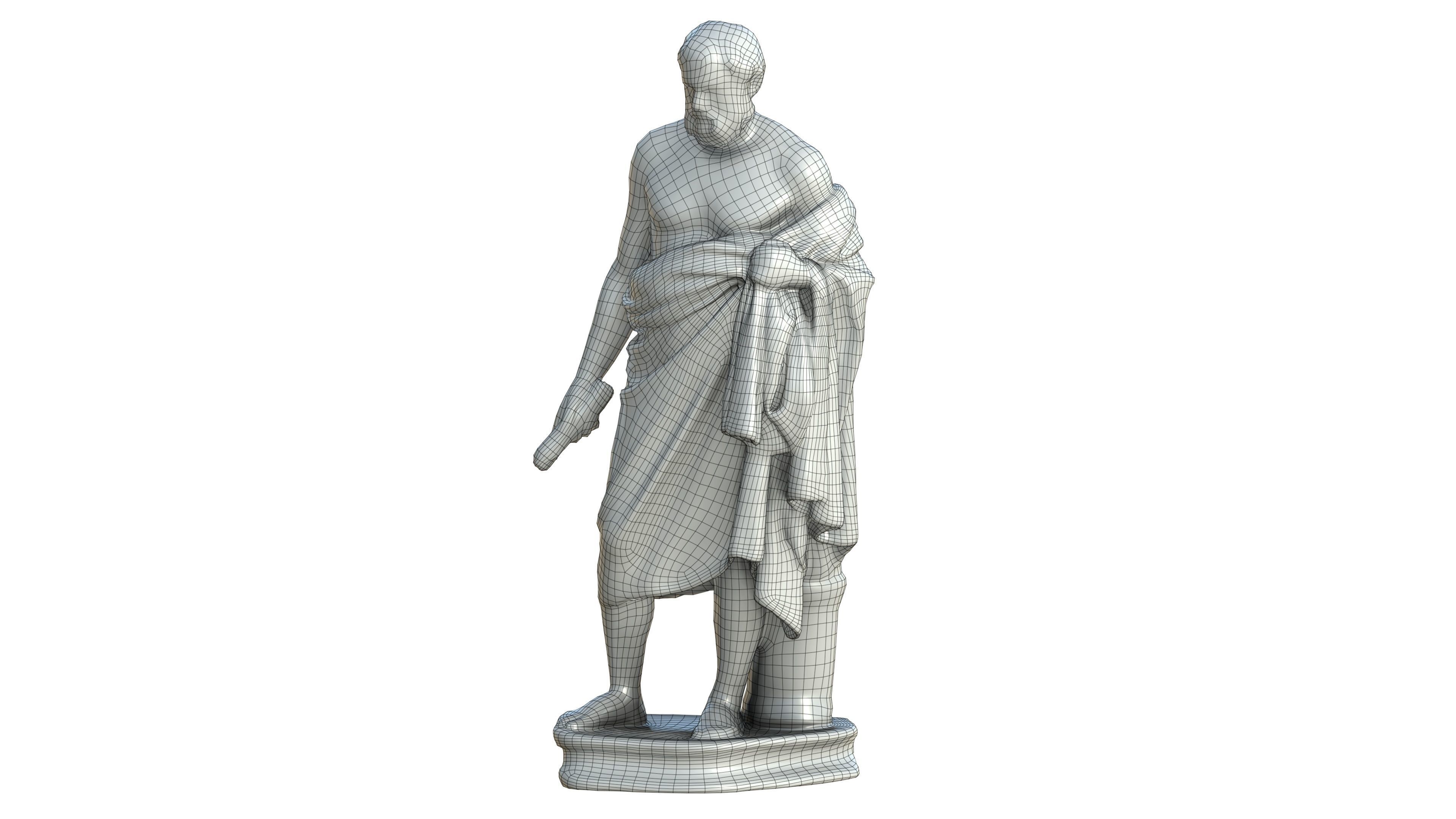 Statue 09 Low-poly 3D model_35