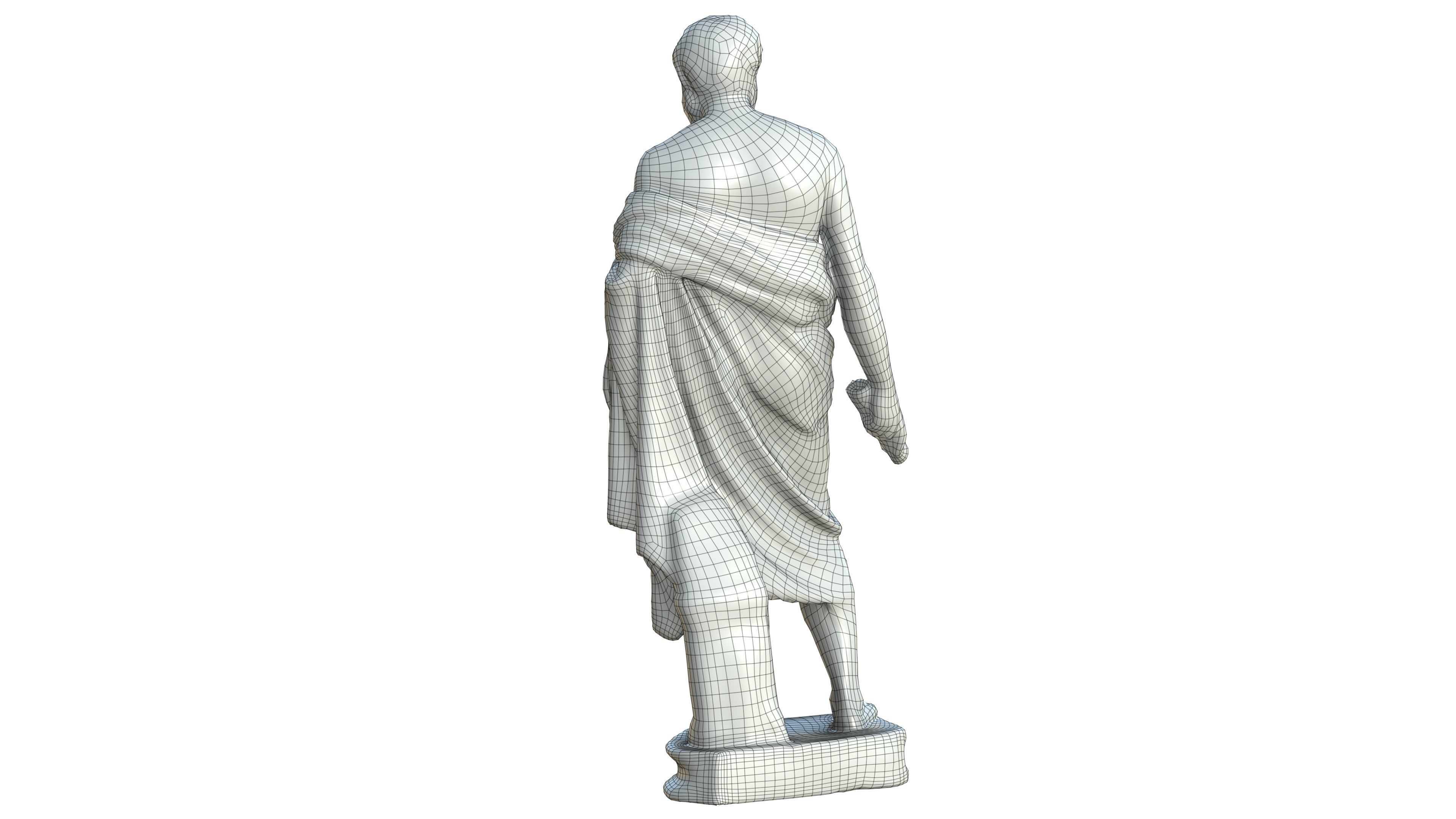 Statue 09 Low-poly 3D model_30