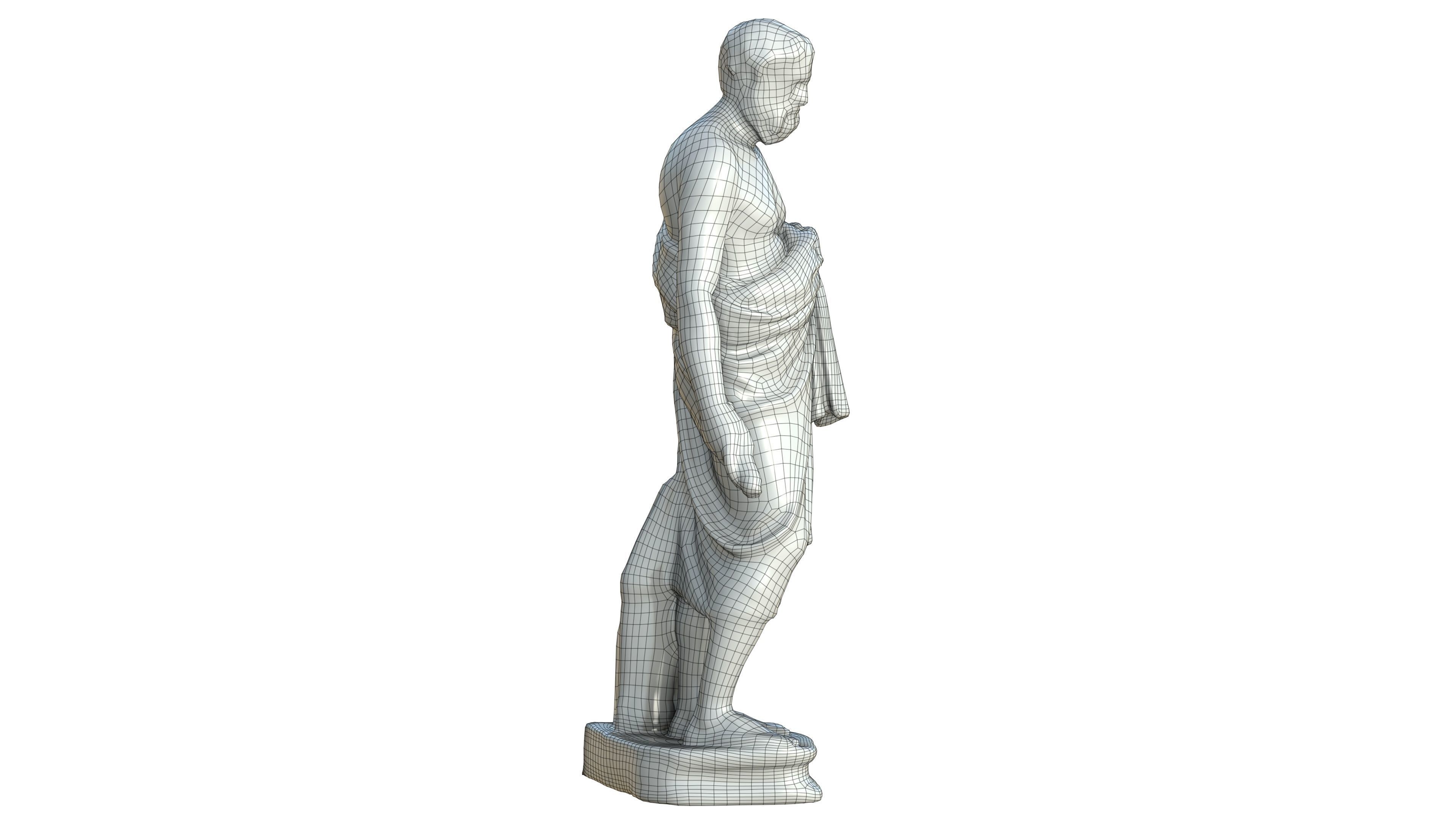 Statue 09 Low-poly 3D model_25