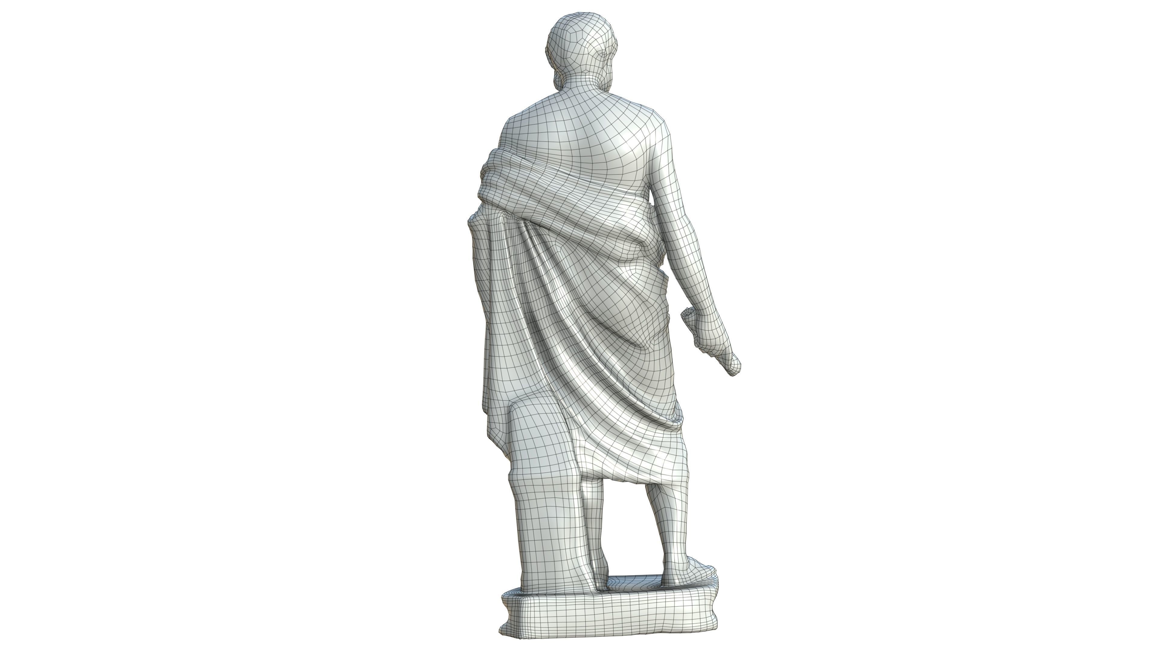 Statue 09 Low-poly 3D model_29