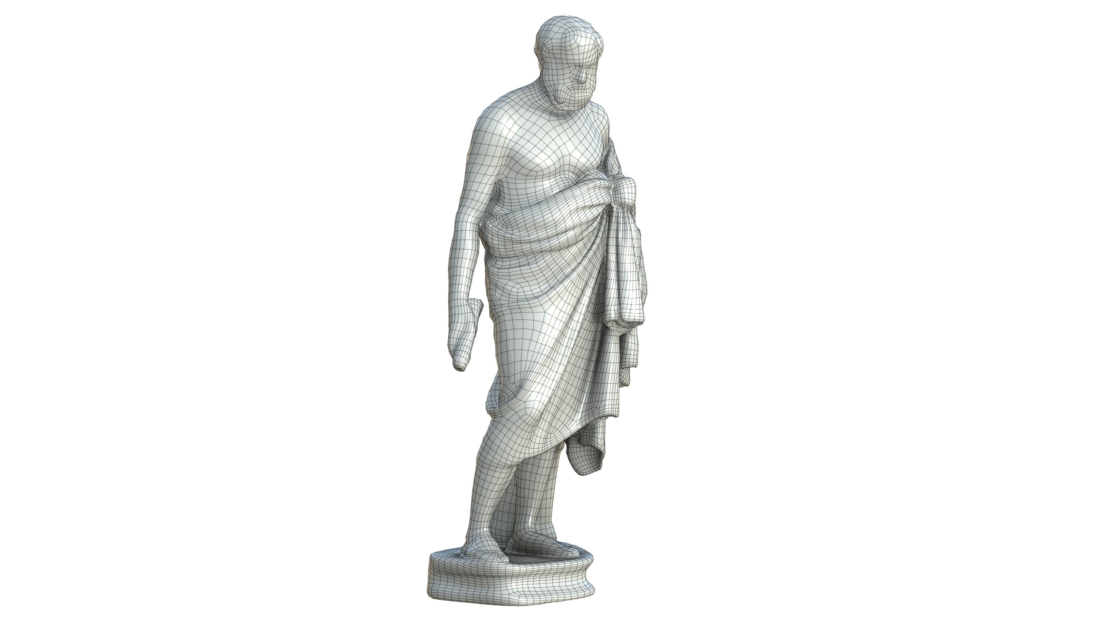 Statue 09 Low-poly 3D model_23