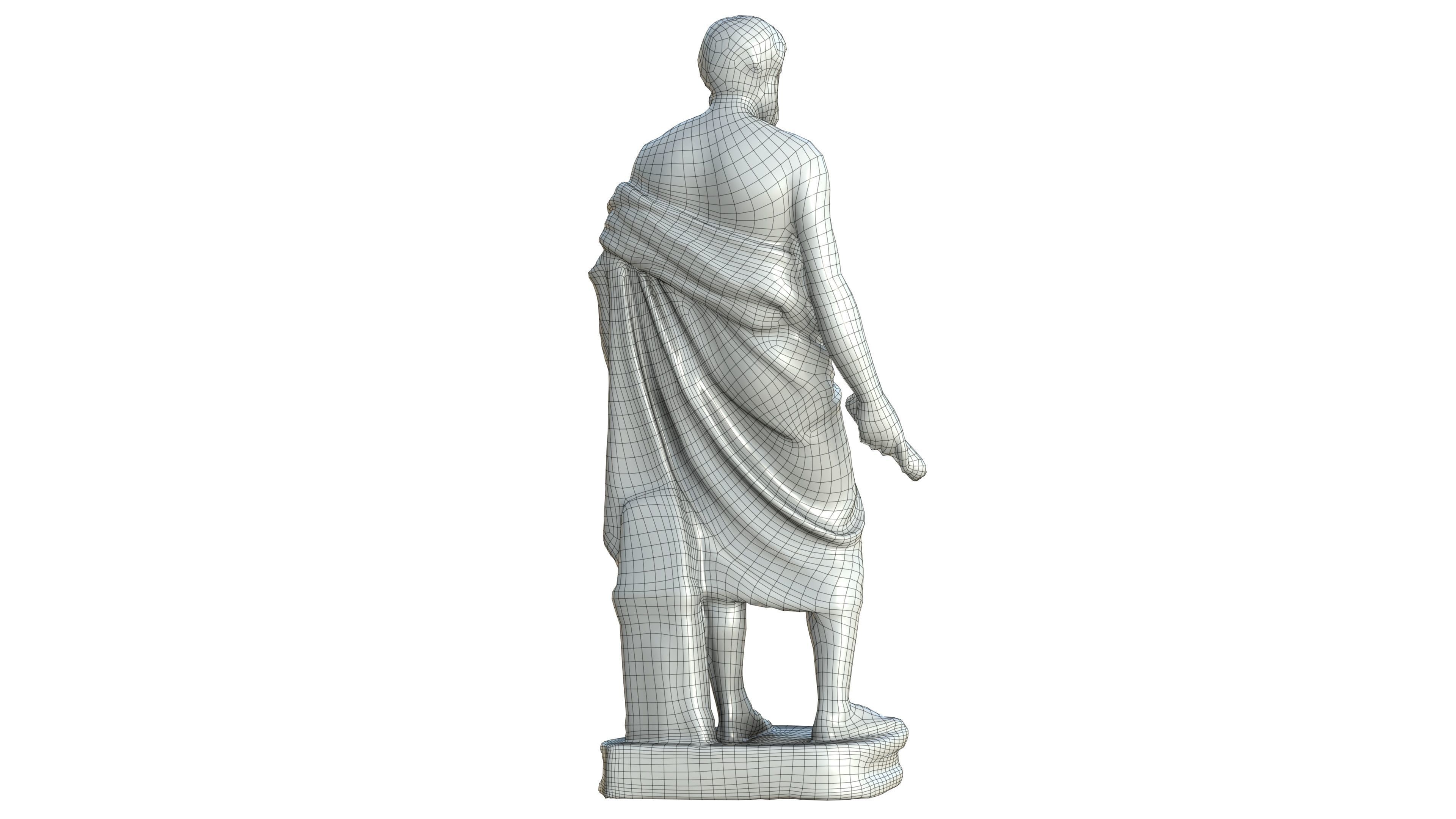 Statue 09 Low-poly 3D model_28