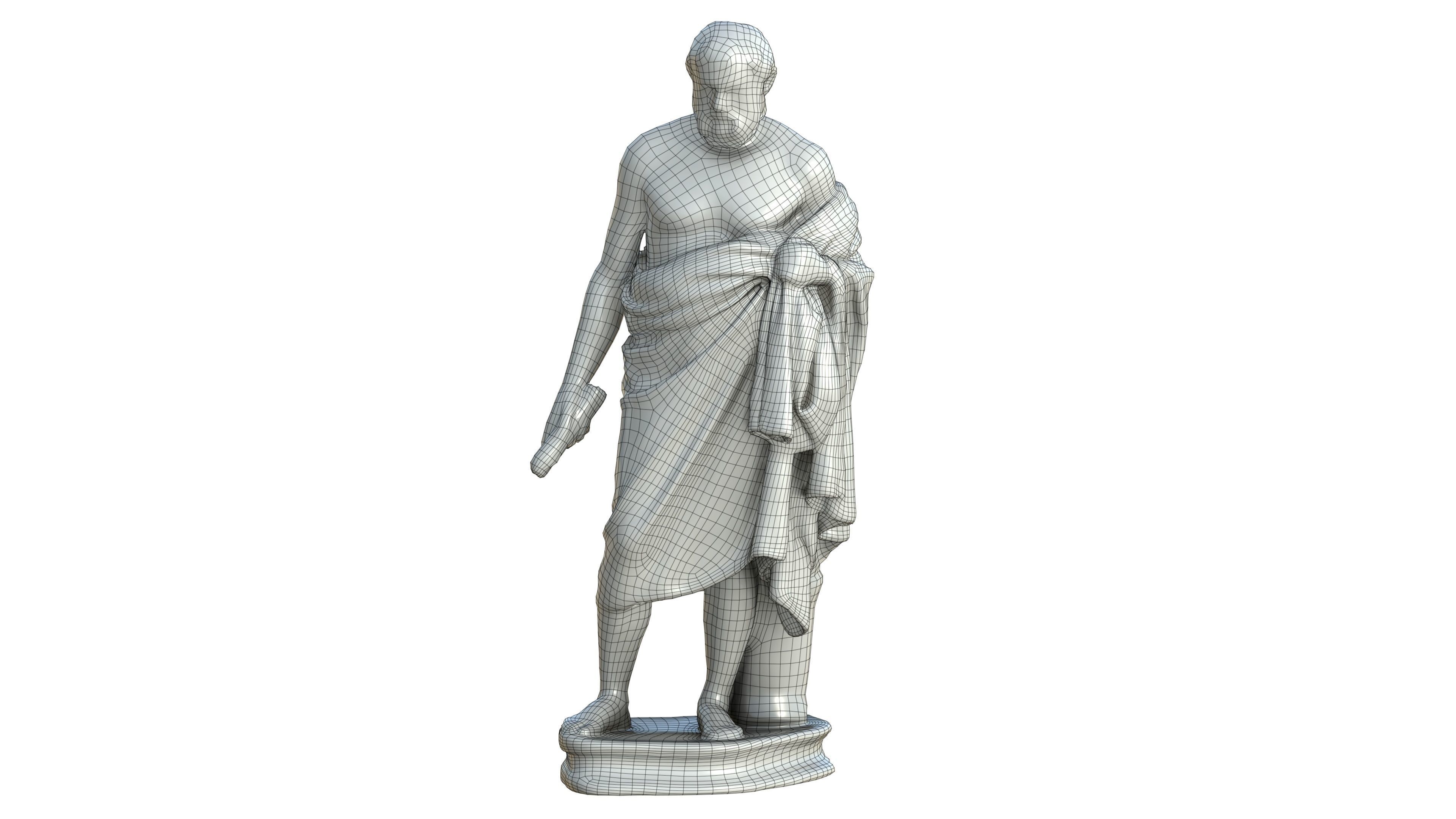 Statue 09 Low-poly 3D model_21