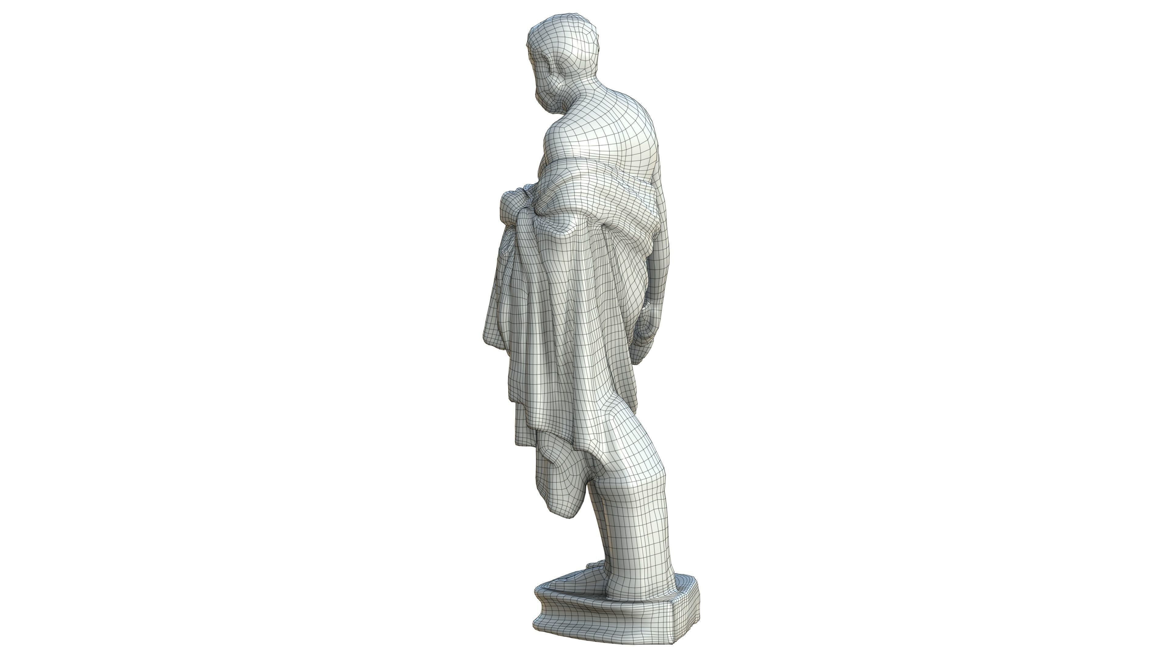 Statue 09 Low-poly 3D model_32