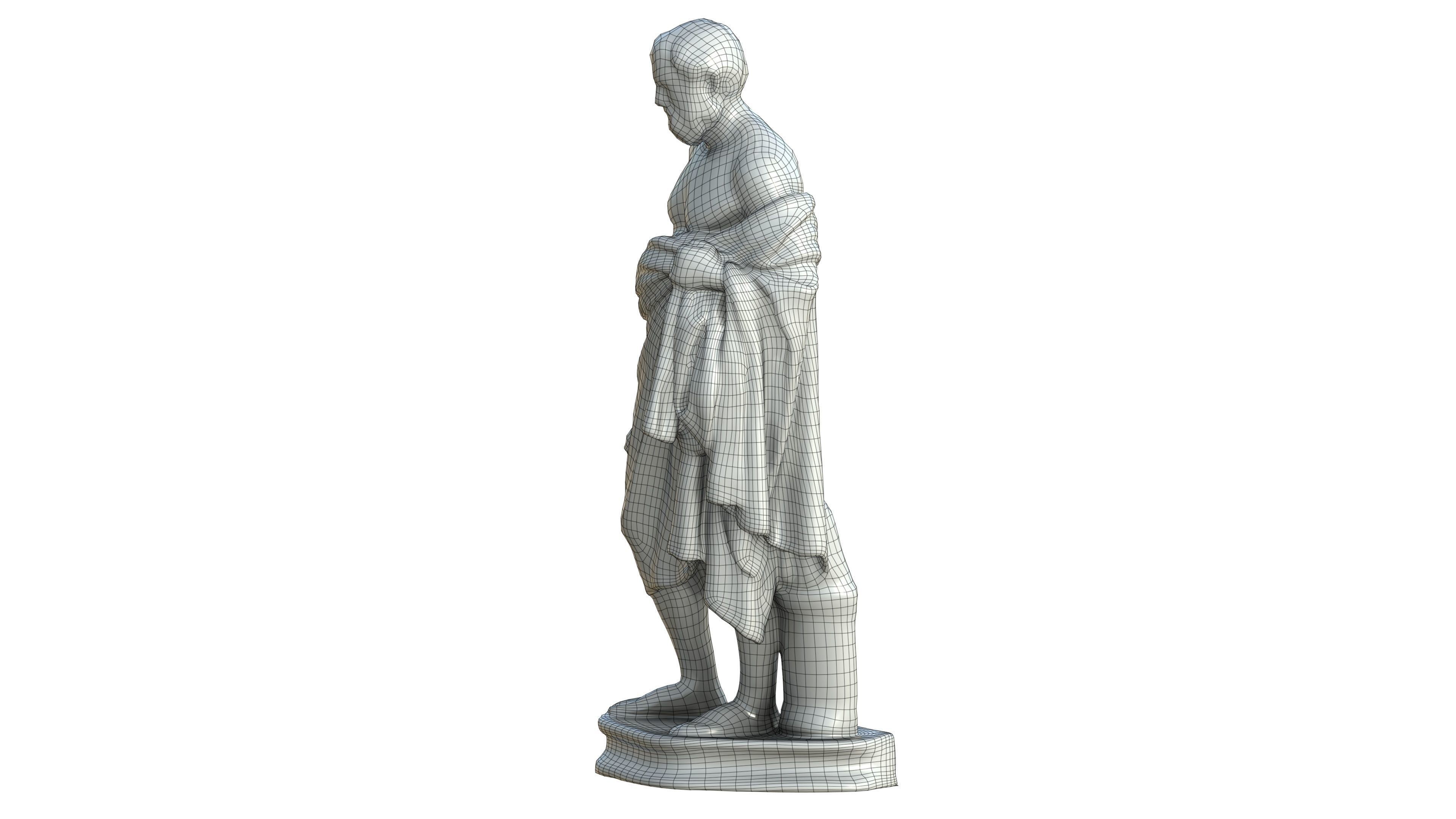 Statue 09 Low-poly 3D model_36