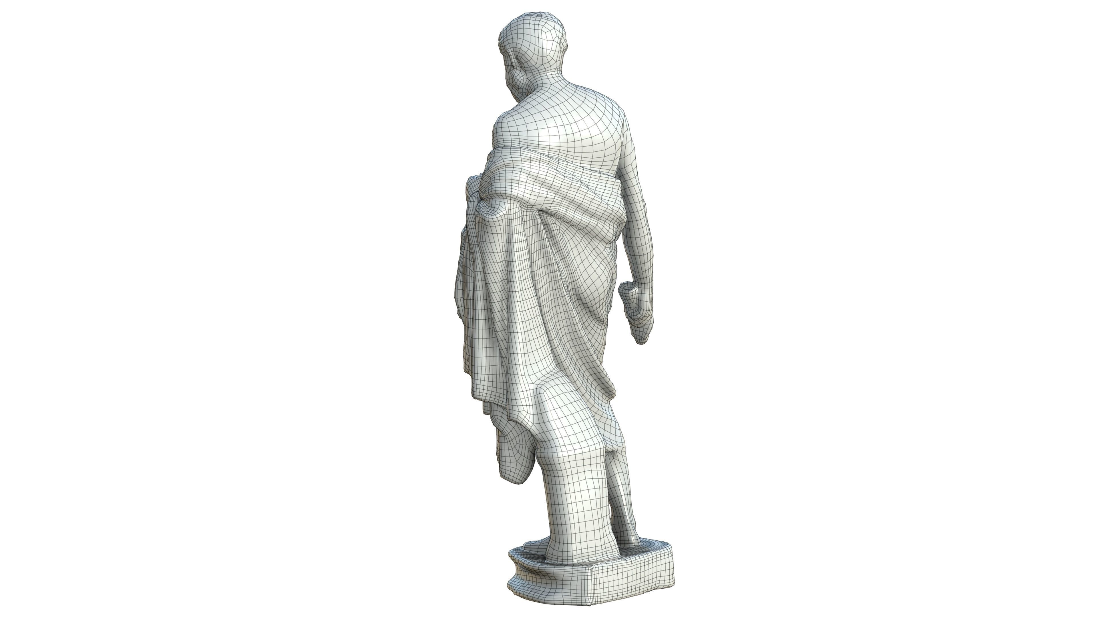 Statue 09 Low-poly 3D model_31