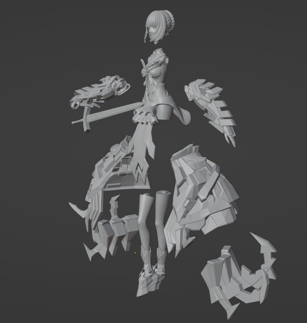 Saber Alter Version Huke 3D print model_7