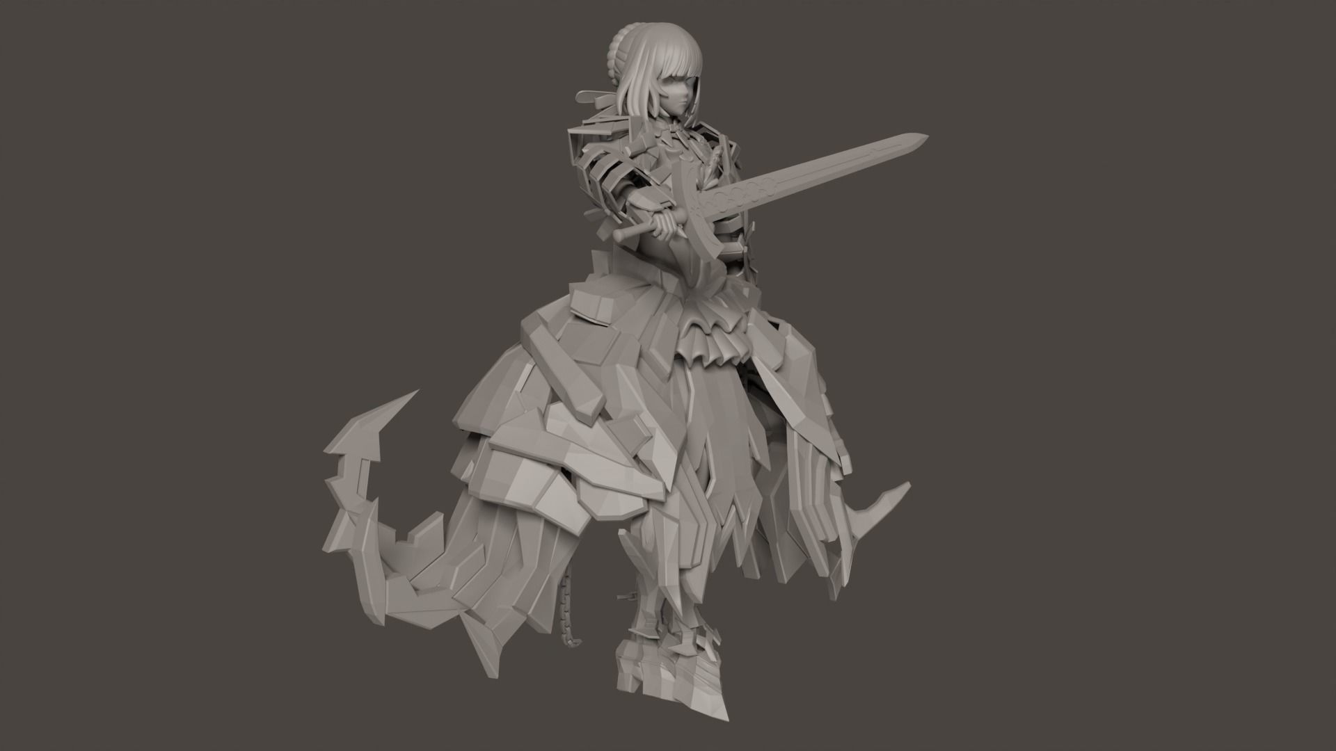 Saber Alter Version Huke 3D print model_2