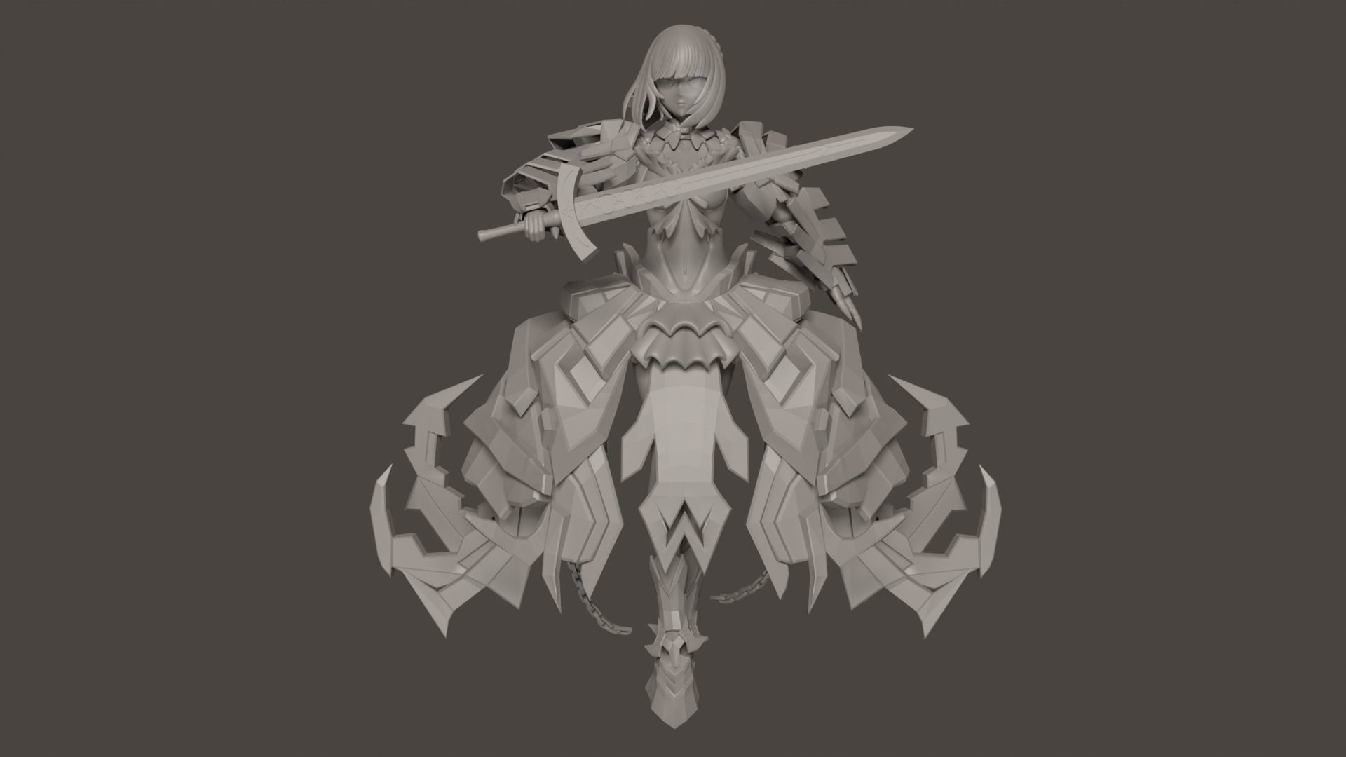 Saber Alter Version Huke 3D print model_1